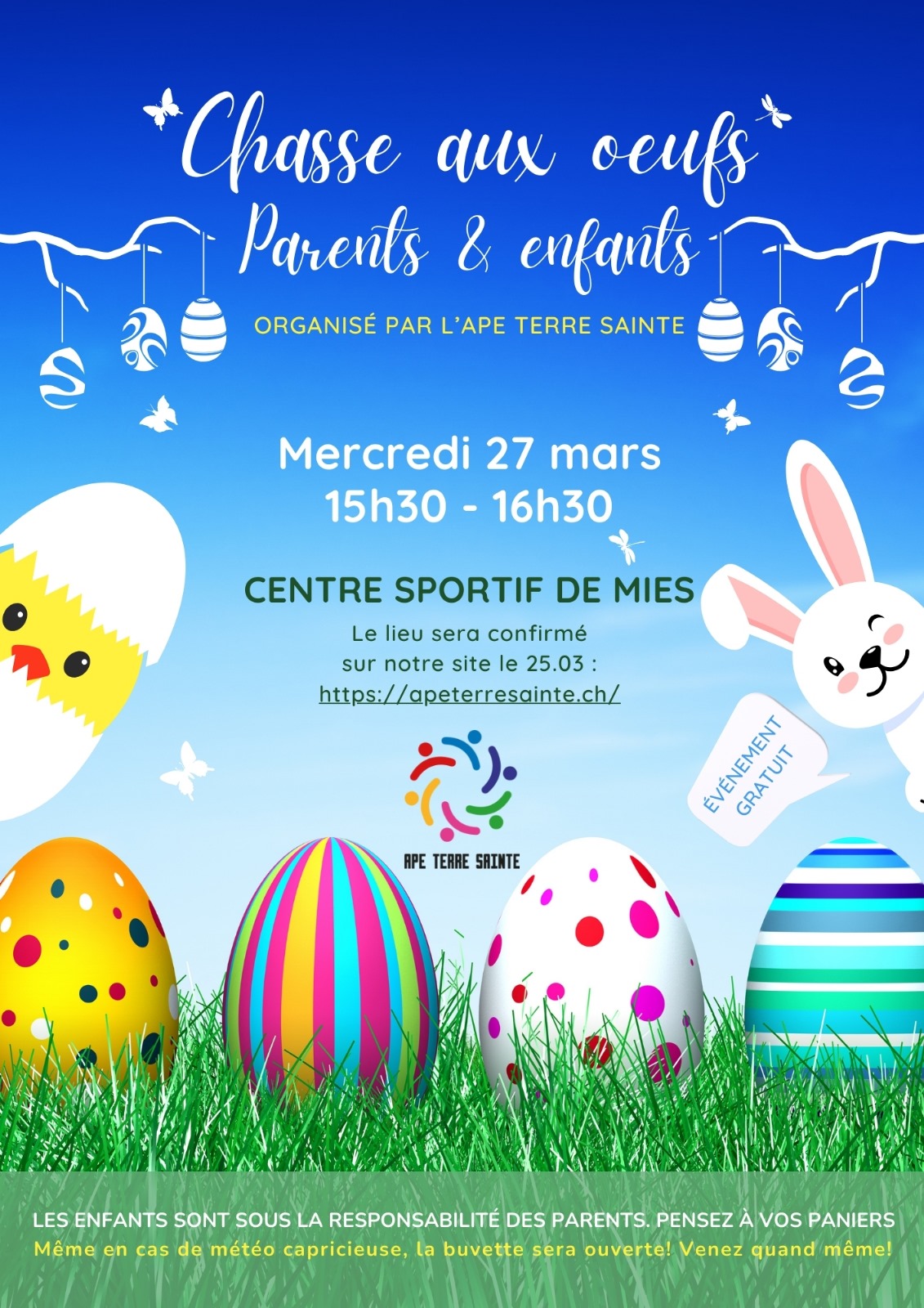 Chasse aux oeufs Parents & Enfants